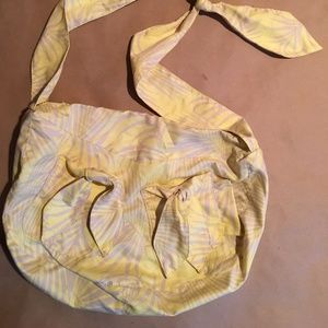 Witchery Yellow & Purple Cotton Purse